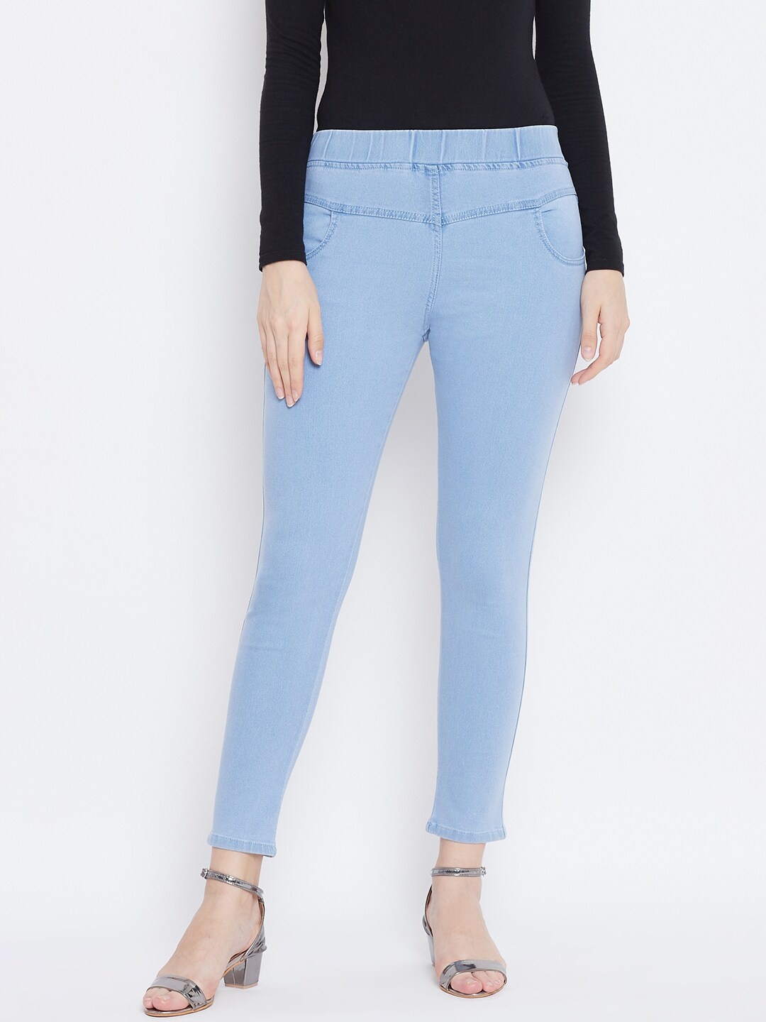

Clora Creation Women Blue Solid Denim Jeggings