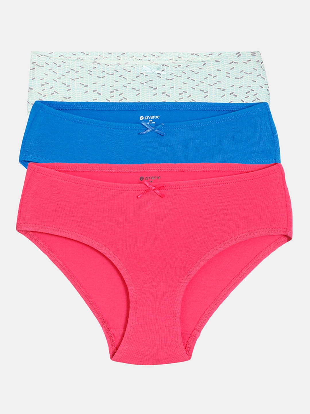 

Zivame Girls Pack Of 3 Assorted Hipster Briefs