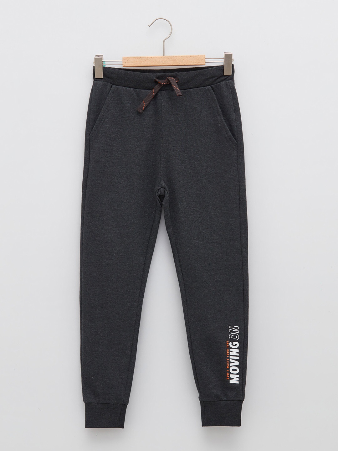 

LC Waikiki Boys Charcoal Grey & White Typography Print Detail Joggers