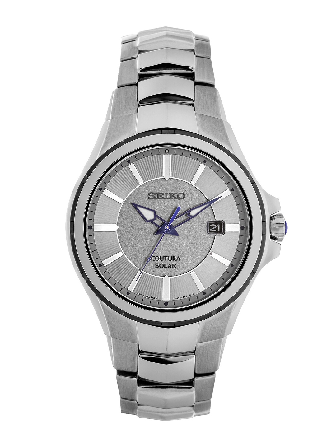 

SEIKO Men Dial & Silver Toned Stainless Steel Bracelet Style Straps Analogue Watch SAMASNE565P9, Grey