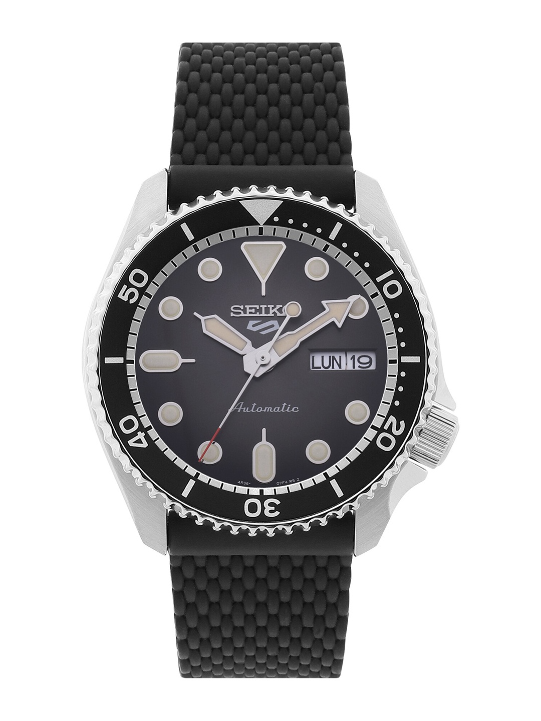 

SEIKO Men Embellished Dial & Black Bracelet Style Straps Analogue Automatic Watch SAMASRPD73K2