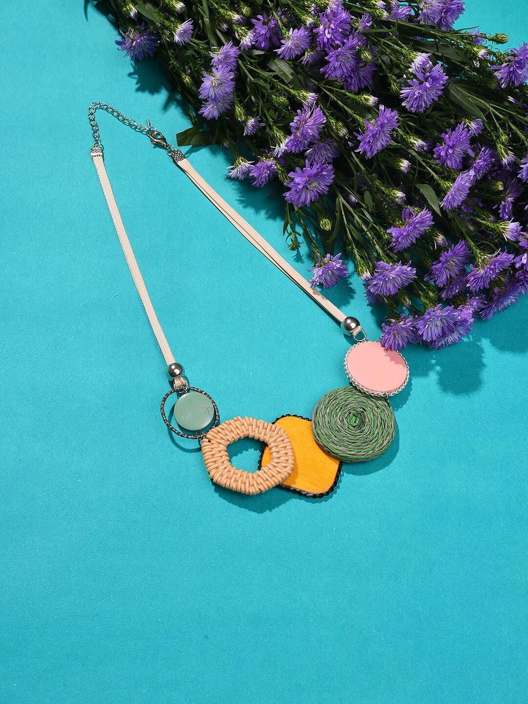 

SOHI Gold-Toned & Pink Gold-Plated Necklace