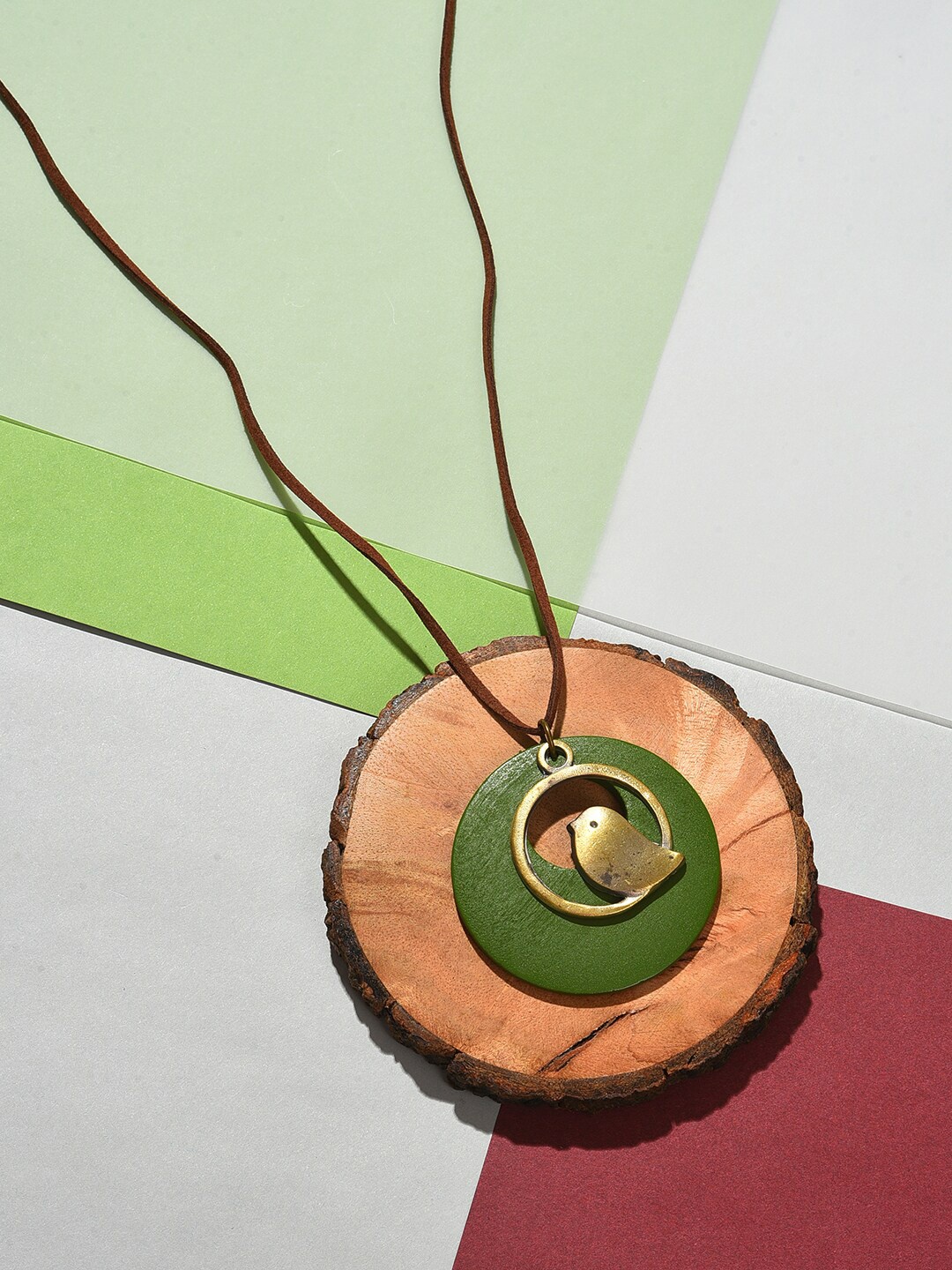 

SOHI Gold-Toned & Green Gold-Plated Chain