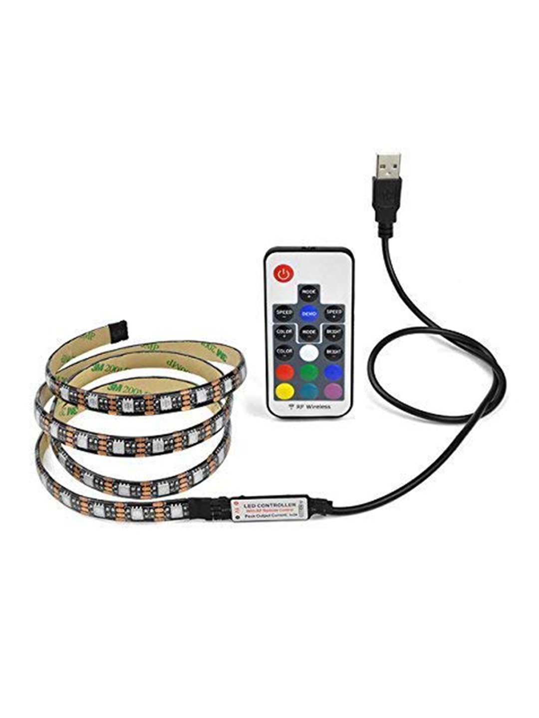 

XERGY Multicoloured LED Flexible Strip 5V USB, Multi