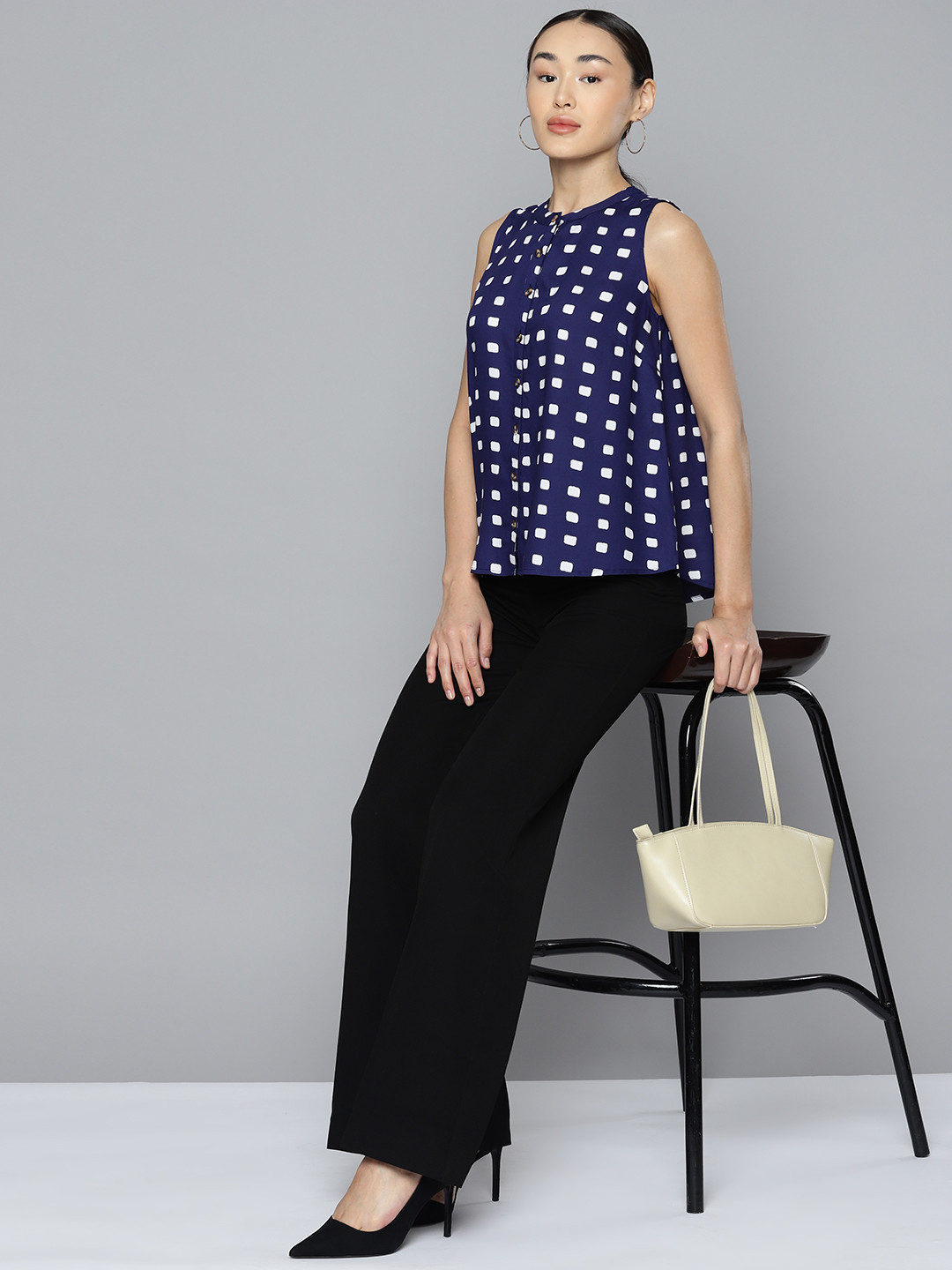 

Chemistry Geometric Printed Top, Blue