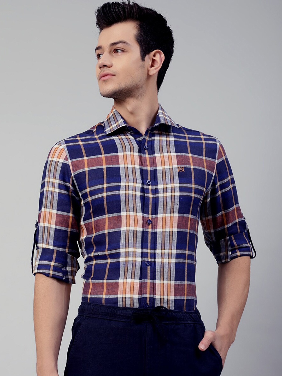 

HARSAM Men Multicoloured Tartan Checks Checked Casual Shirt, Multi