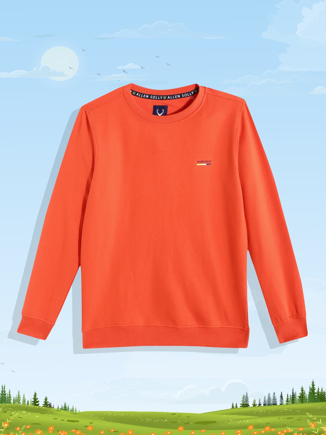 

Allen Solly Junior Boys Orange Solid Sweatshirt