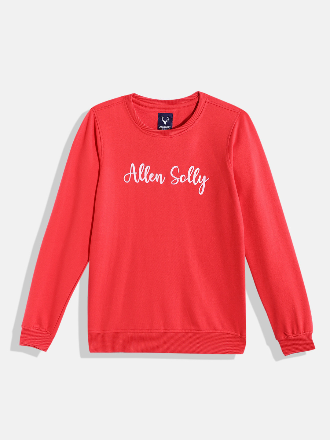

Allen Solly Junior Girls Red & Pink Brand Logo Printed Sweatshirt