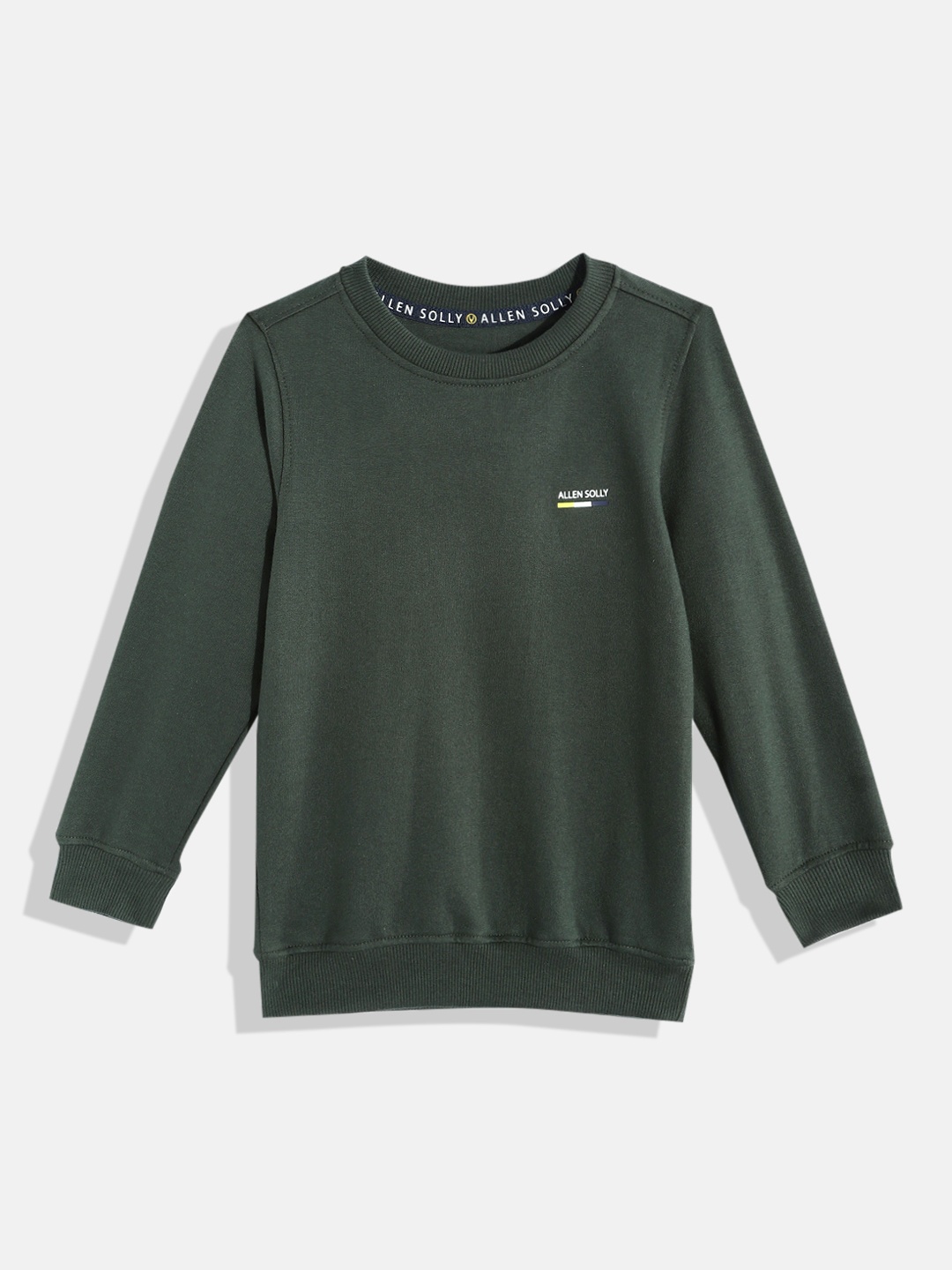 

Allen Solly Junior Boys Olive Green Solid Sweatshirt