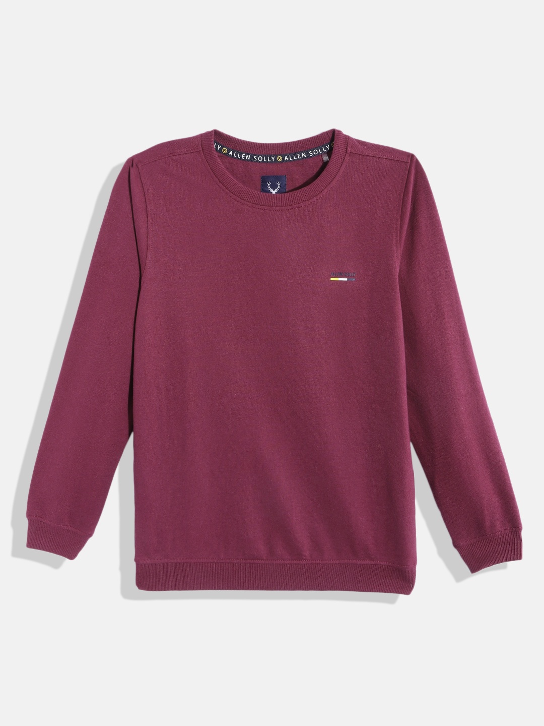 

Allen Solly Junior Boys Burgundy Solid Sweatshirt