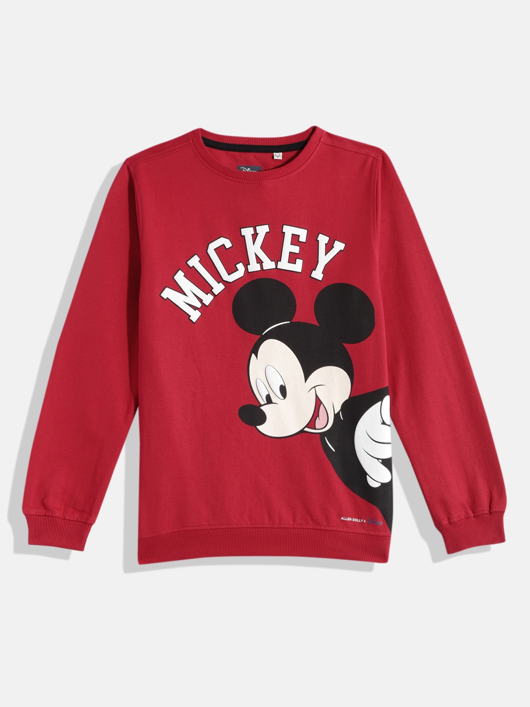 

Allen Solly Junior Boys Red Mickey Mouse Printed Pure Cotton Sweatshirt