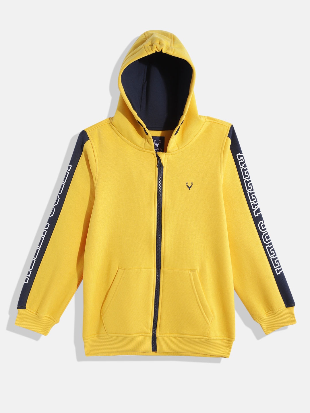 

Allen Solly Junior Boys Yellow Solid Hooded Sweatshirt