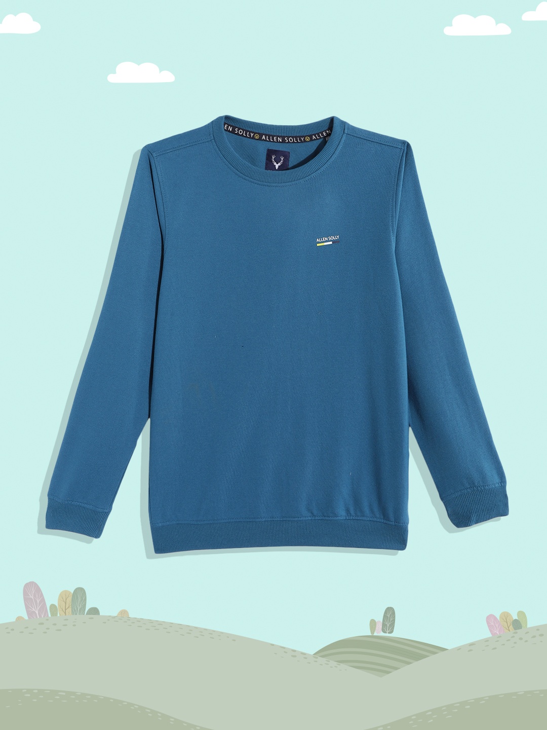 

Allen Solly Junior Boys Teal Blue Solid Sweatshirt