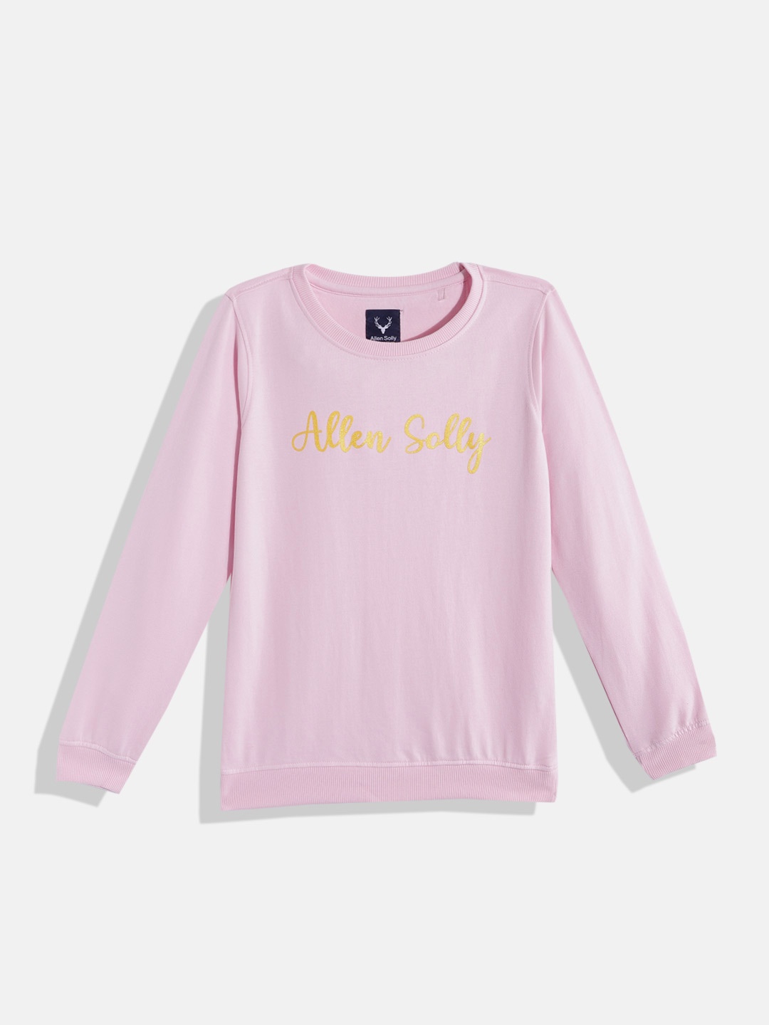 

Allen Solly Junior Girls Pink & Yellow Brand Logo Print Sweatshirt
