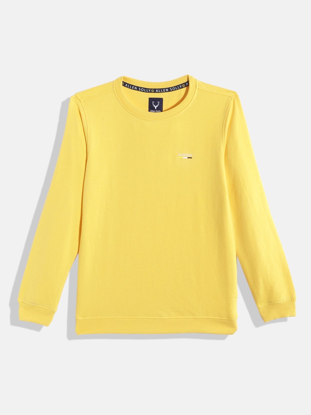 

Allen Solly Junior Boys Yellow Solid Sweatshirt