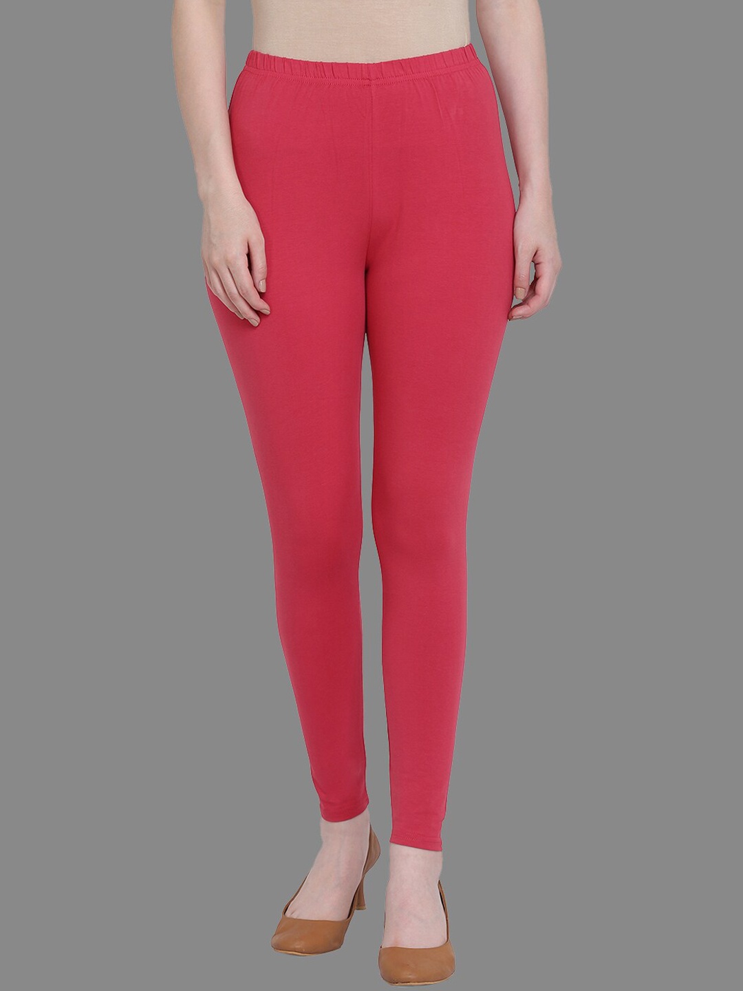 

SPIFFY Women Pink Solid Ankle-Length Leggings
