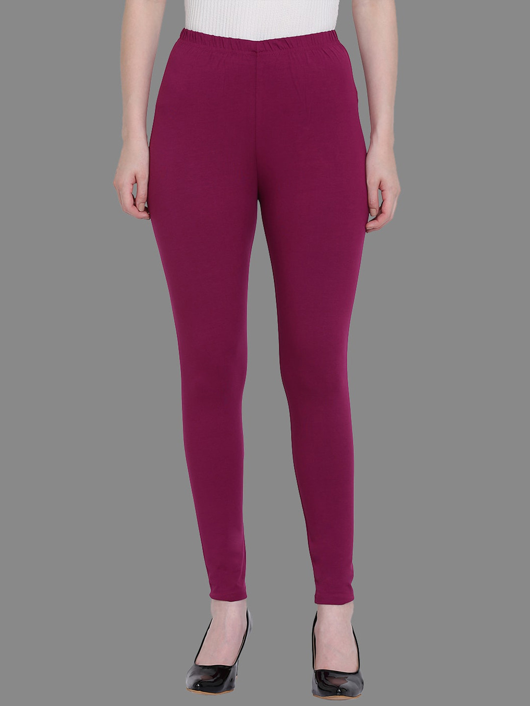 

SPIFFY Women Purple Solid Ankle-Length Leggings