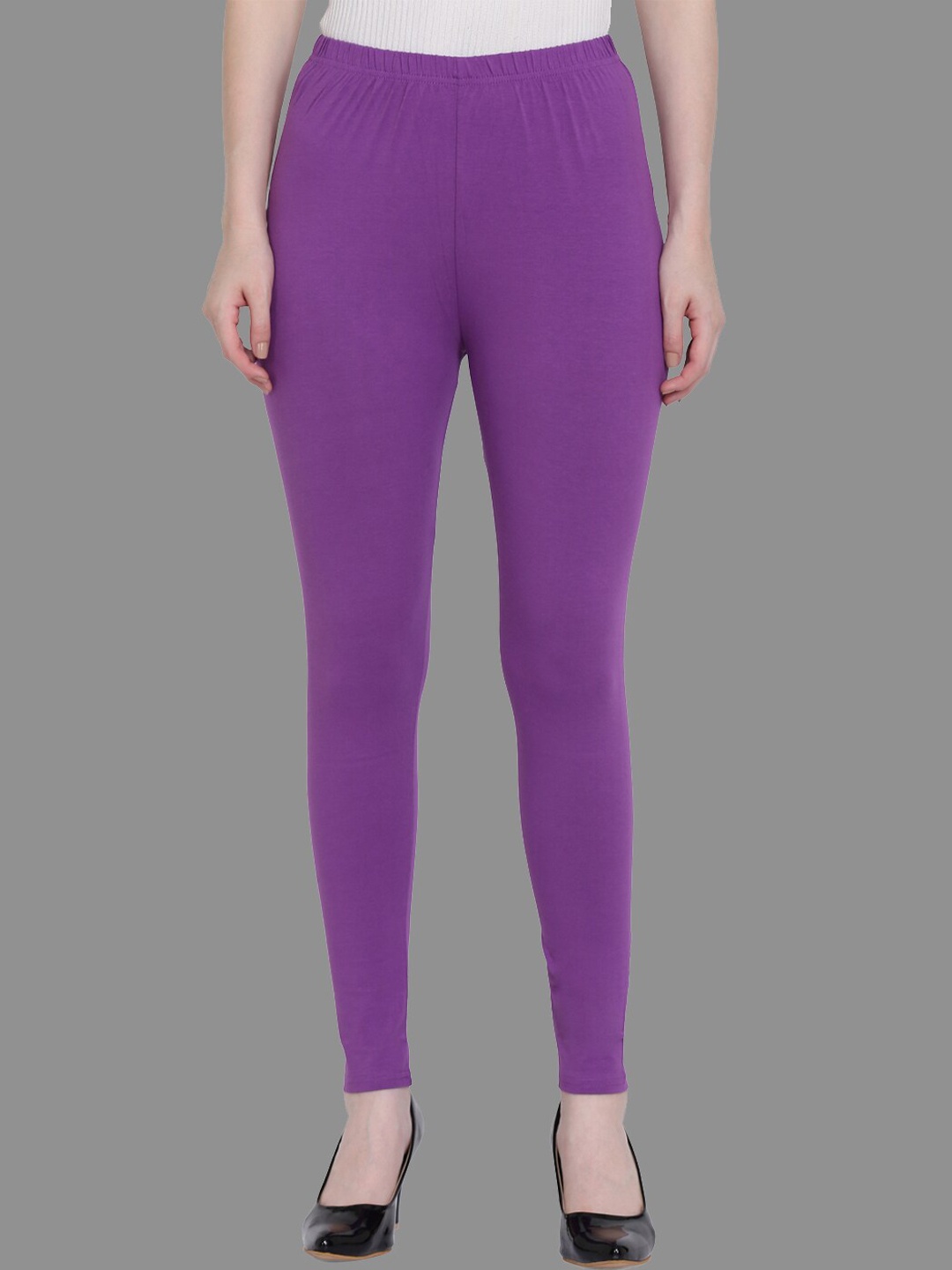 

SPIFFY Women Mauve Solid Ankle-Length Leggings
