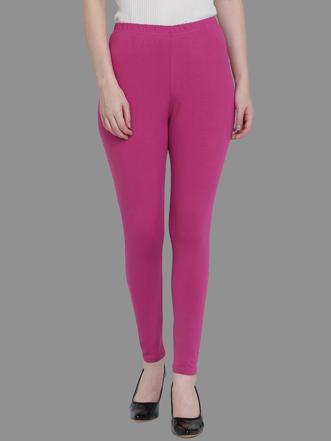 

SPIFFY Women Pink Solid Ankle Length Leggings