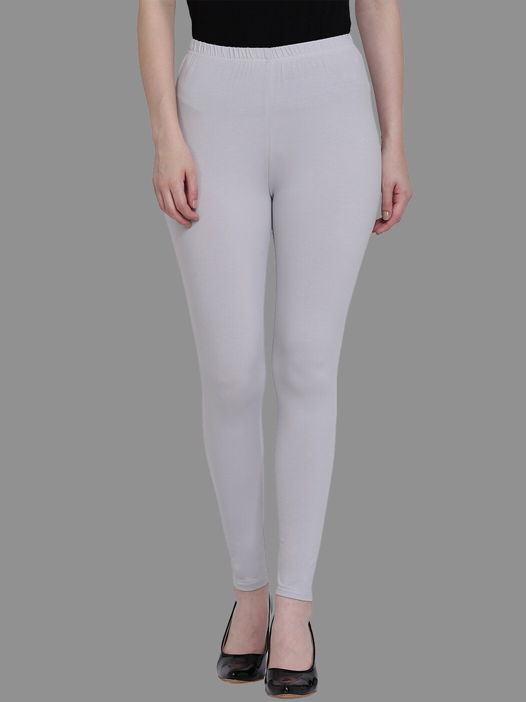 

SPIFFY Women Grey Solid Ankle-Length Leggings