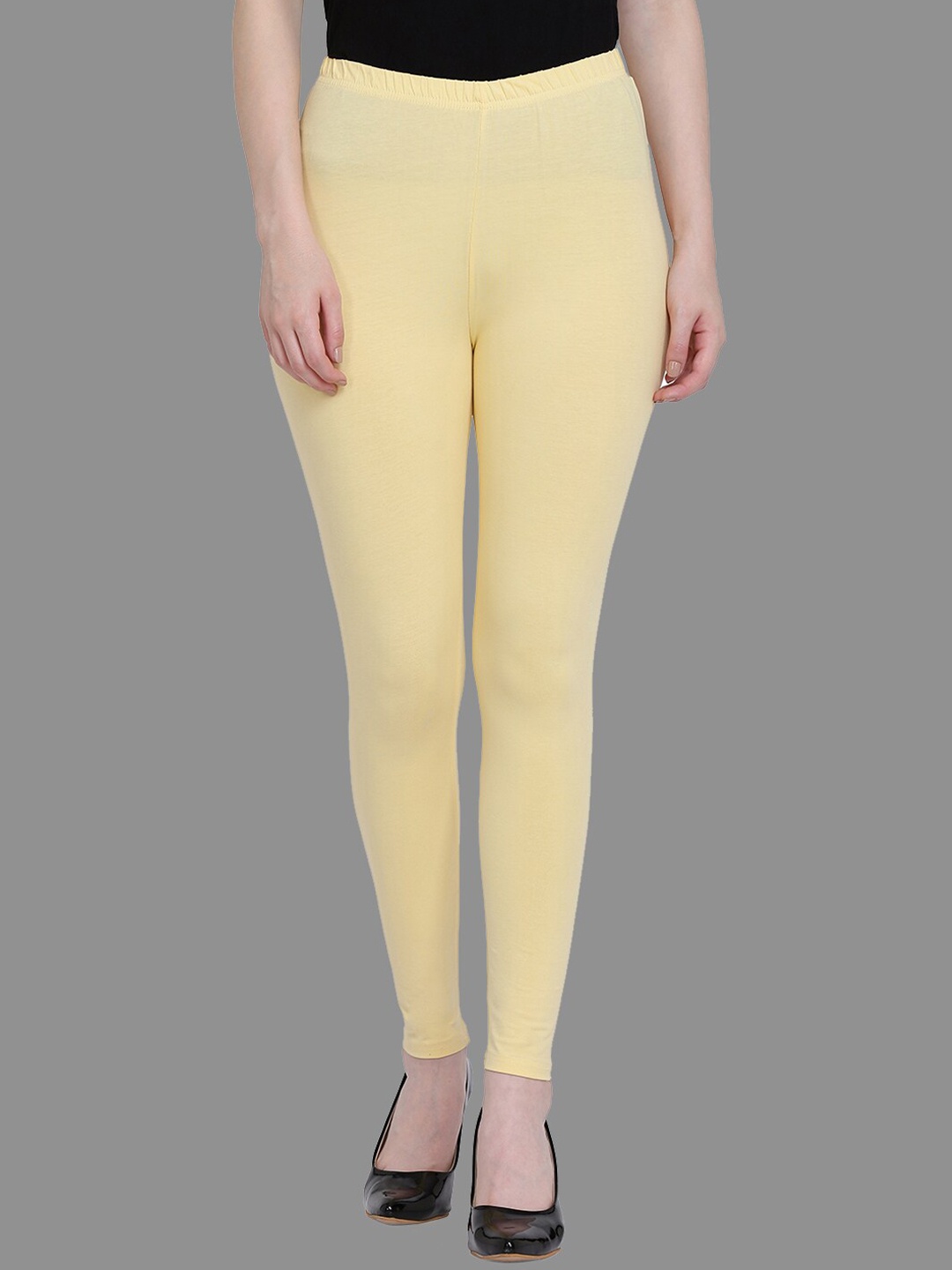 

SPIFFY Women Yellow Solid Ankle Length Leggings