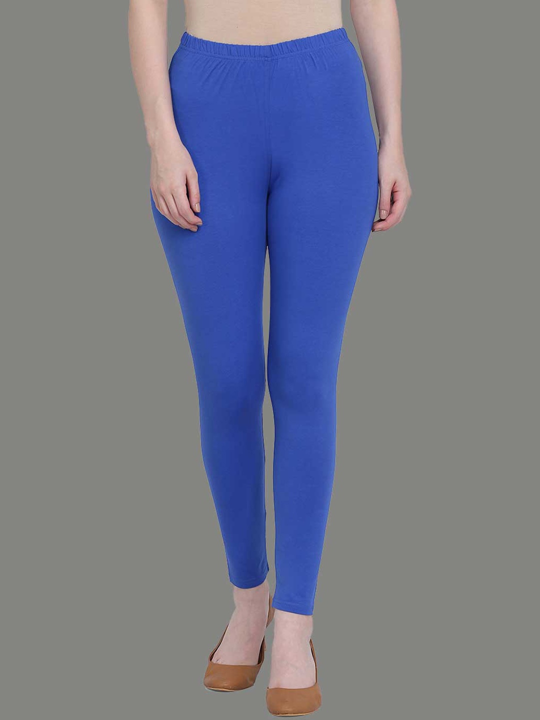 

SPIFFY Women Blue Solid Ankle-Length Leggings