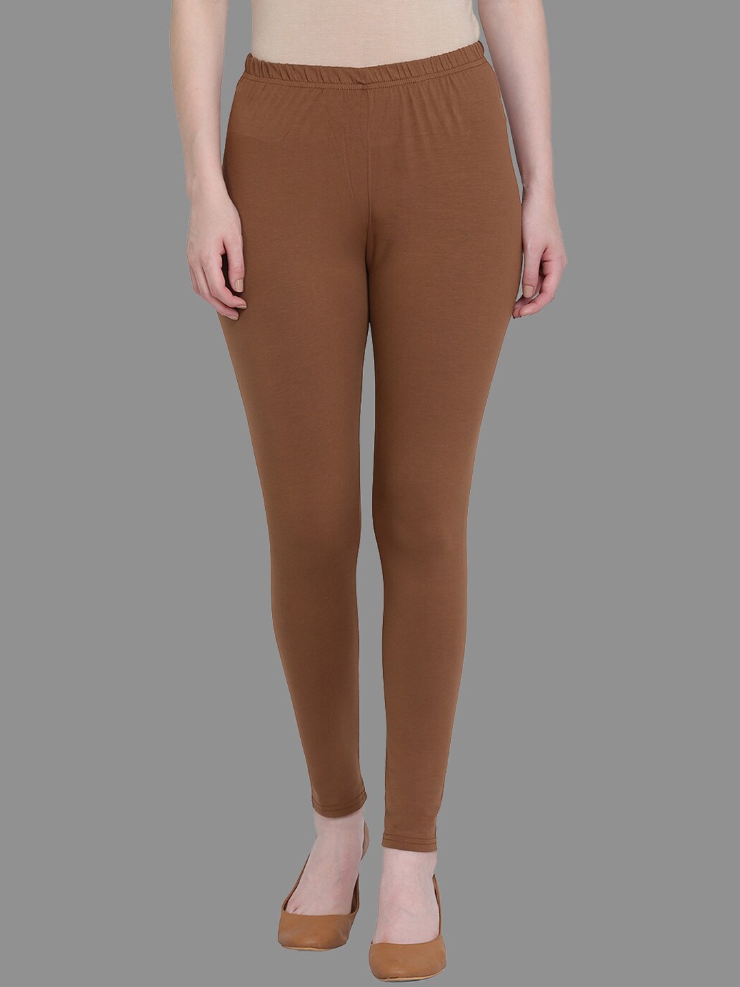 

SPIFFY Women Brown Solid Ankle Length Leggings