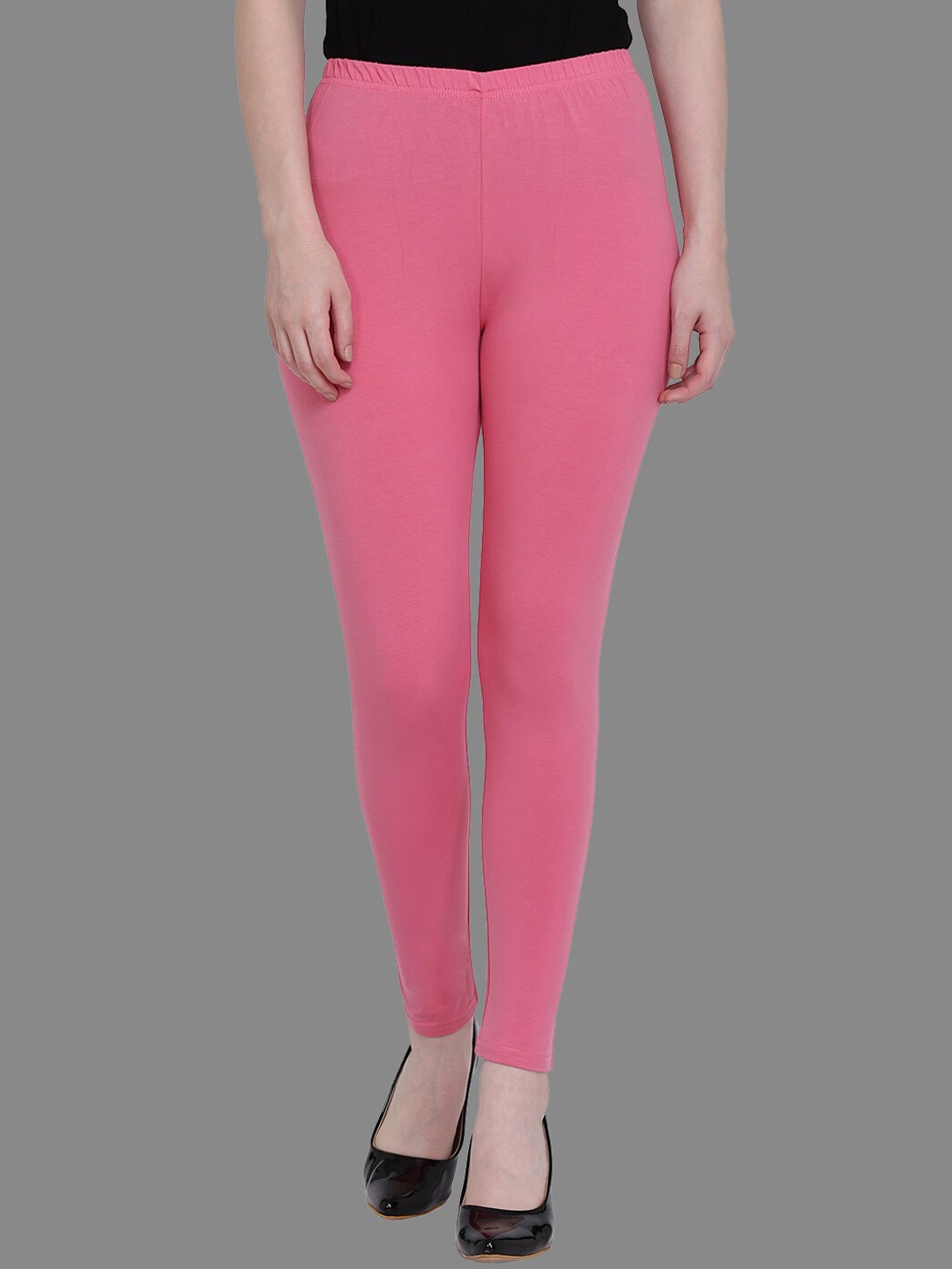 

SPIFFY Women Pink Solid Ankle-Length Leggings