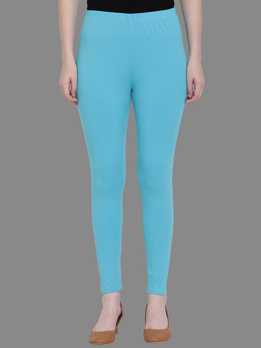 

SPIFFY Women Sea Green Solid Ankle Length Leggings