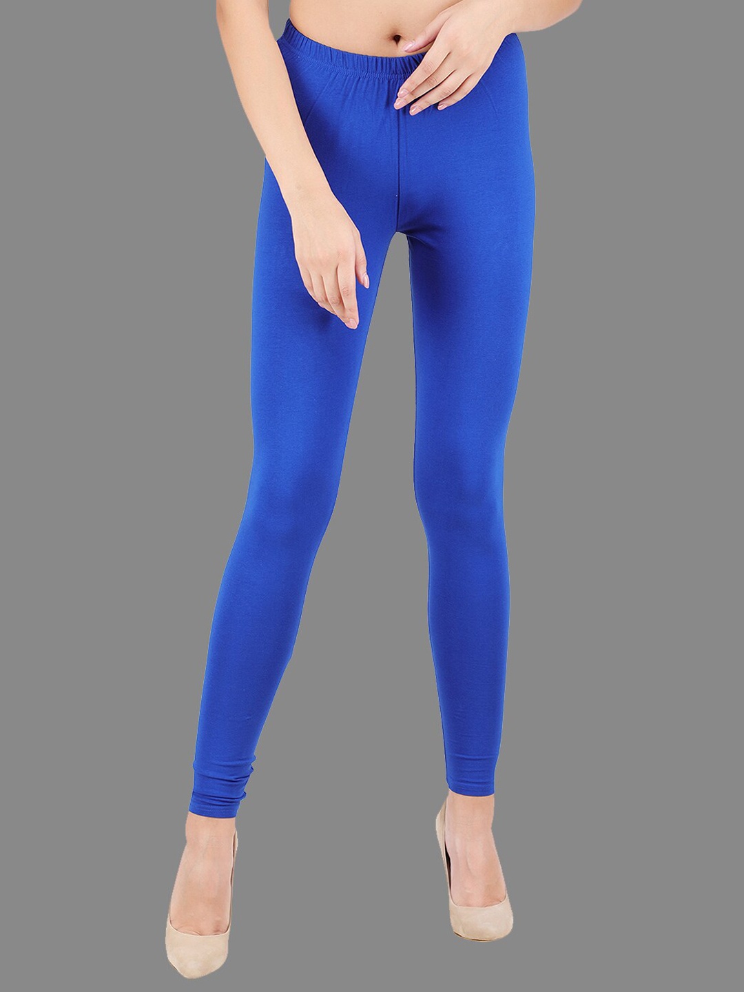 

SPIFFY Women Blue Solid Ankle-Length Leggings