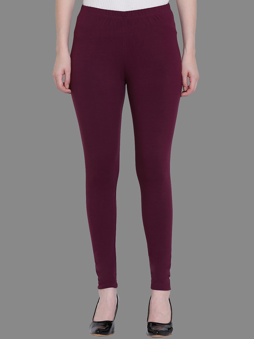 

SPIFFY Women Violet Solid Ankle Length Leggings