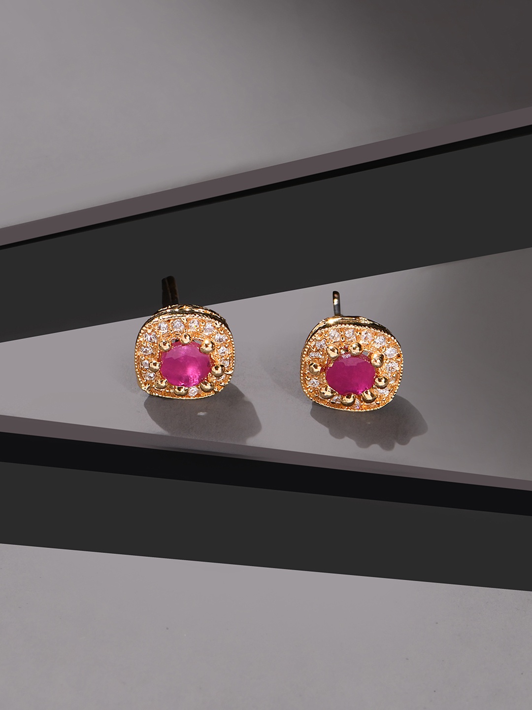 

Fida Gold-Toned Spherical Studs Earrings