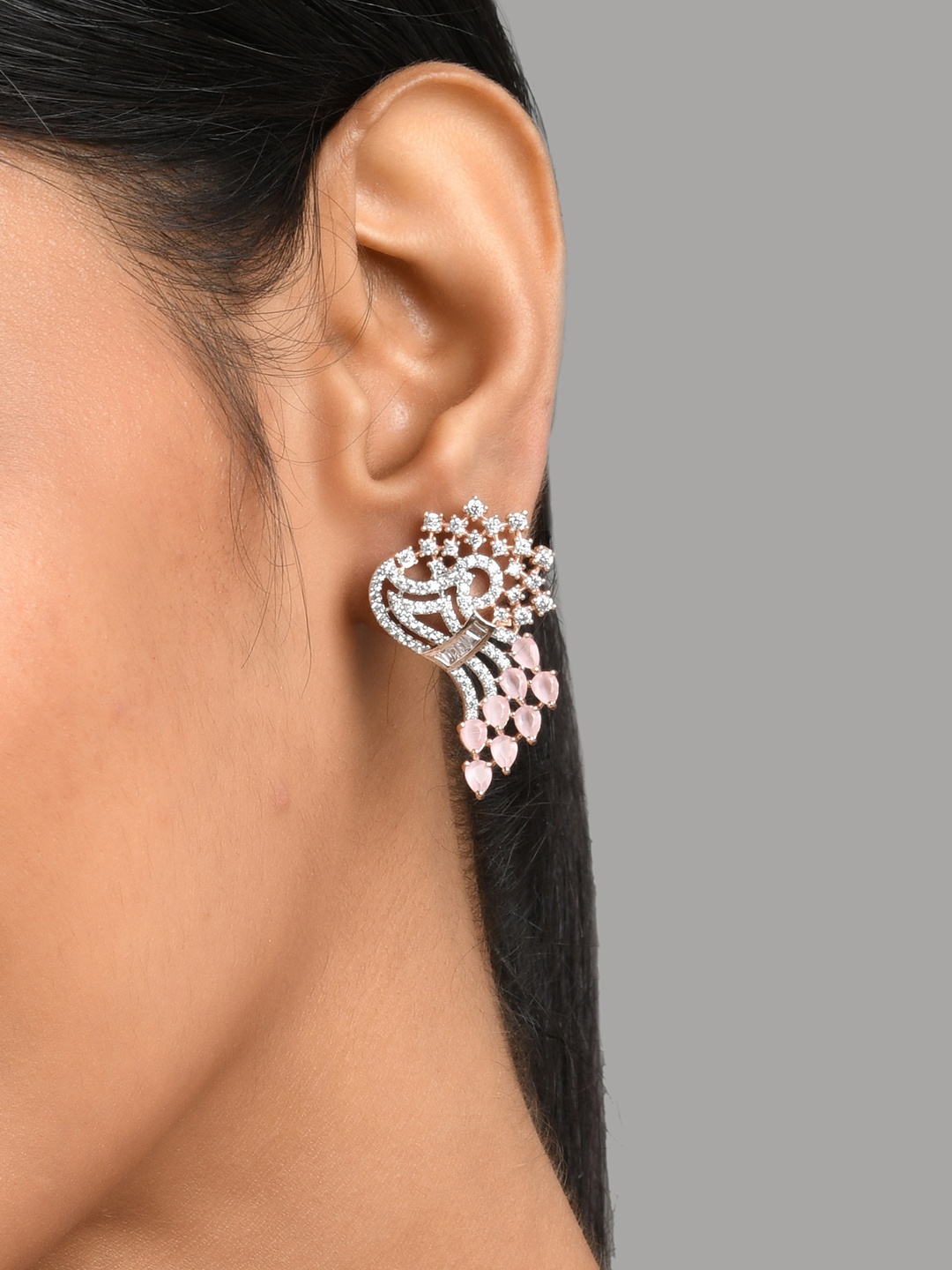 

Fida Pink Contemporary Drop Earrings