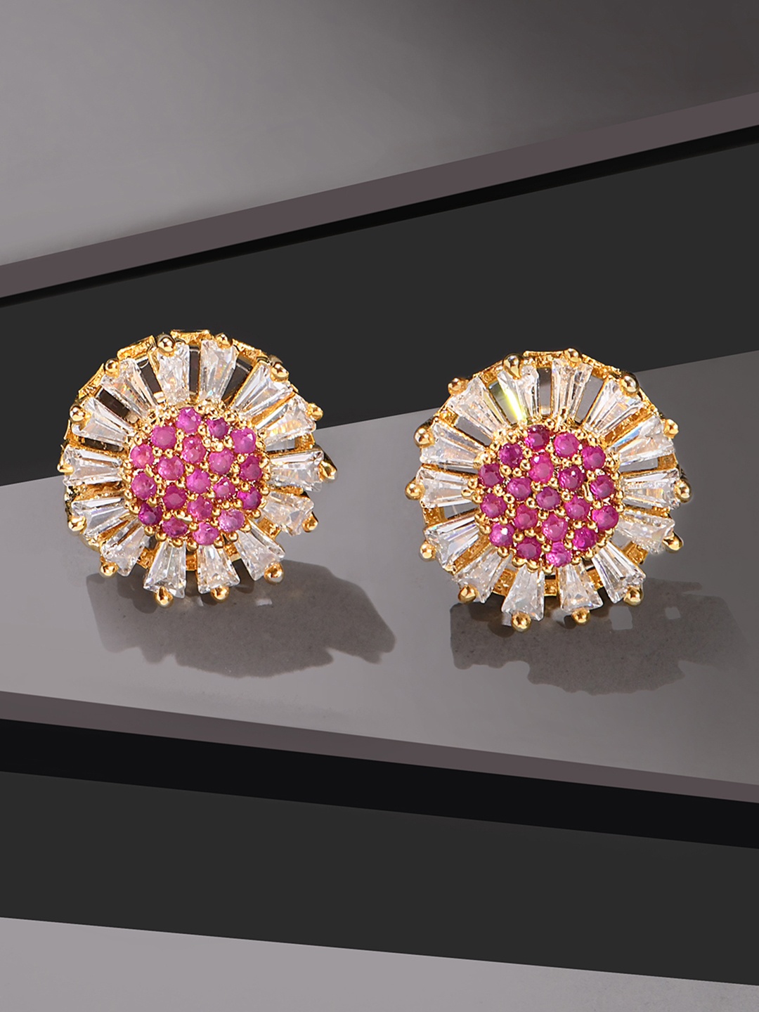 

Fida Gold-Toned Spherical Studs Earrings