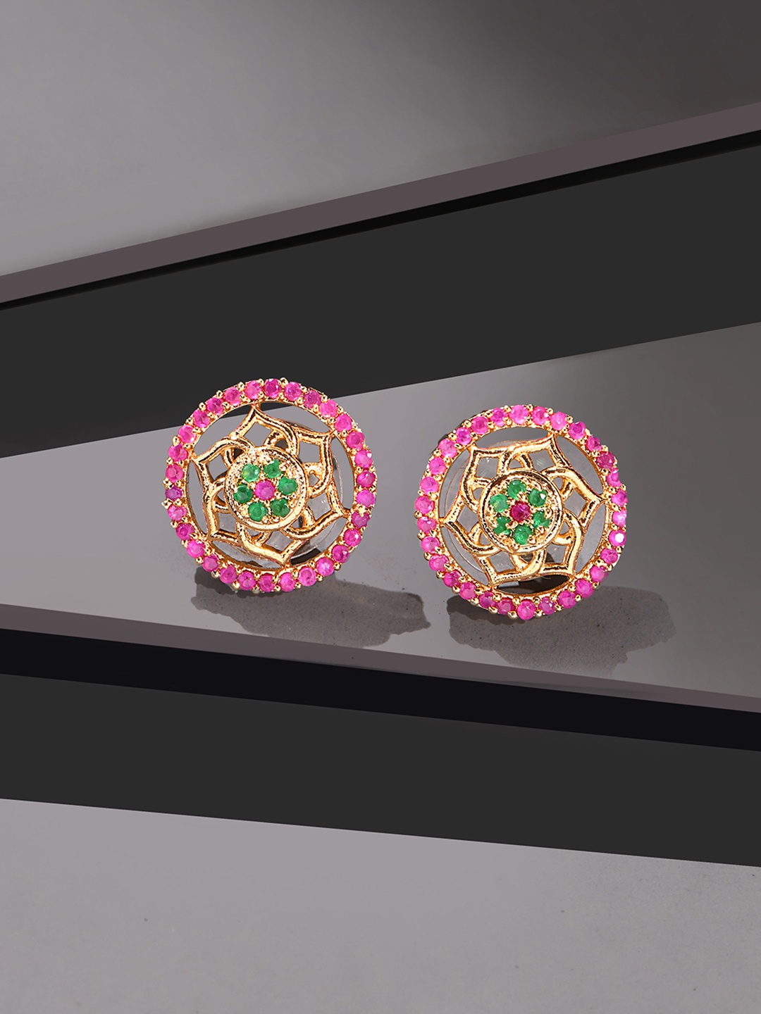 

Fida Gold-Toned Spherical Studs Earrings