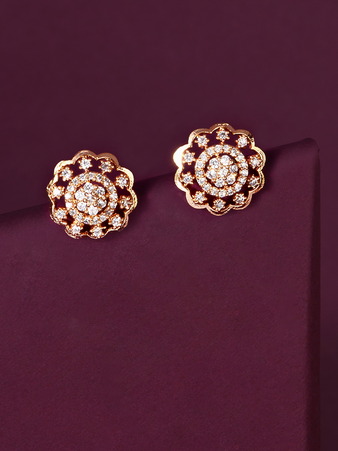 

Fida Gold-Toned Spherical Studs Earrings