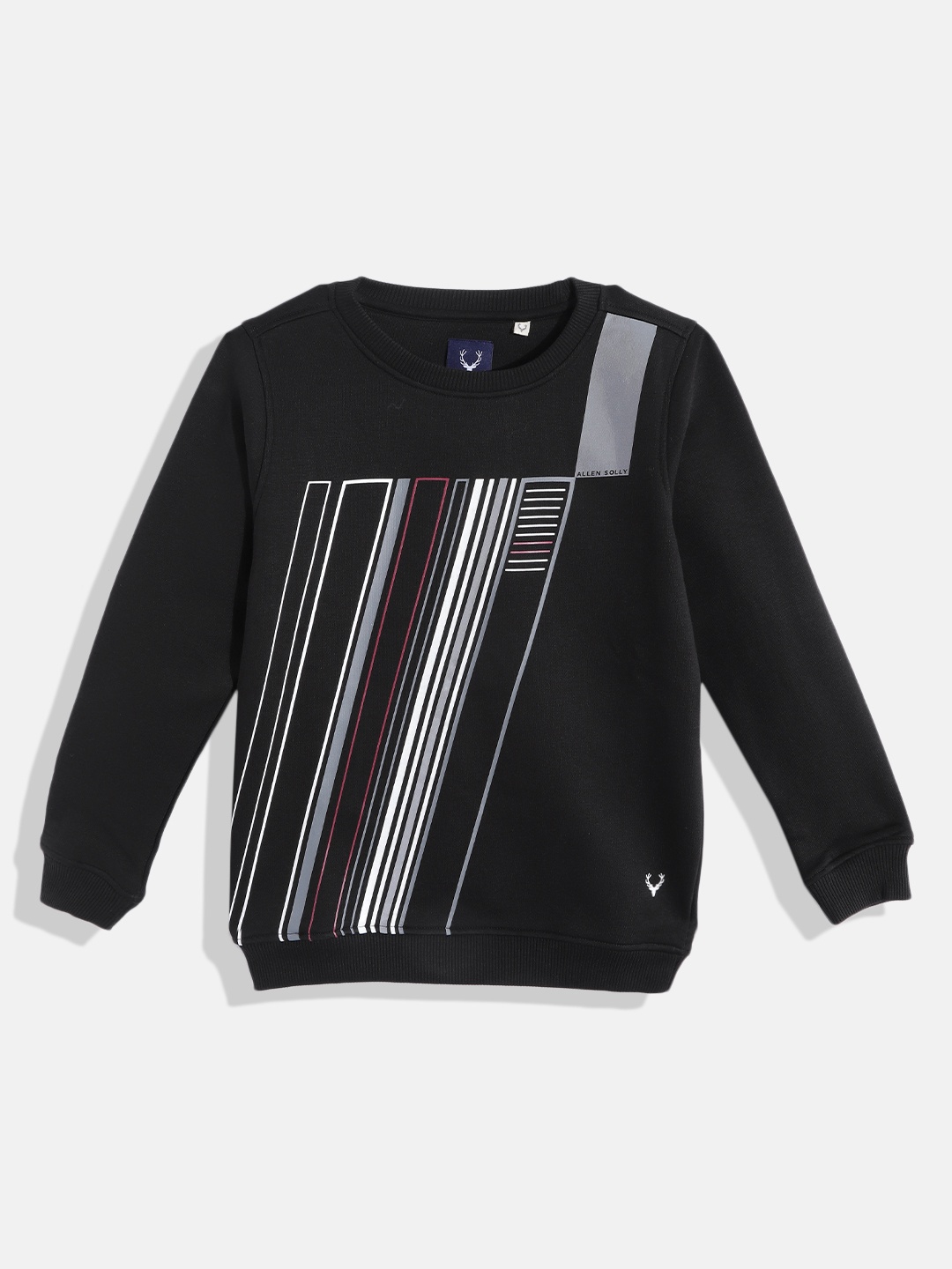 

Allen Solly Junior Boys Black & White Striped Sweatshirt