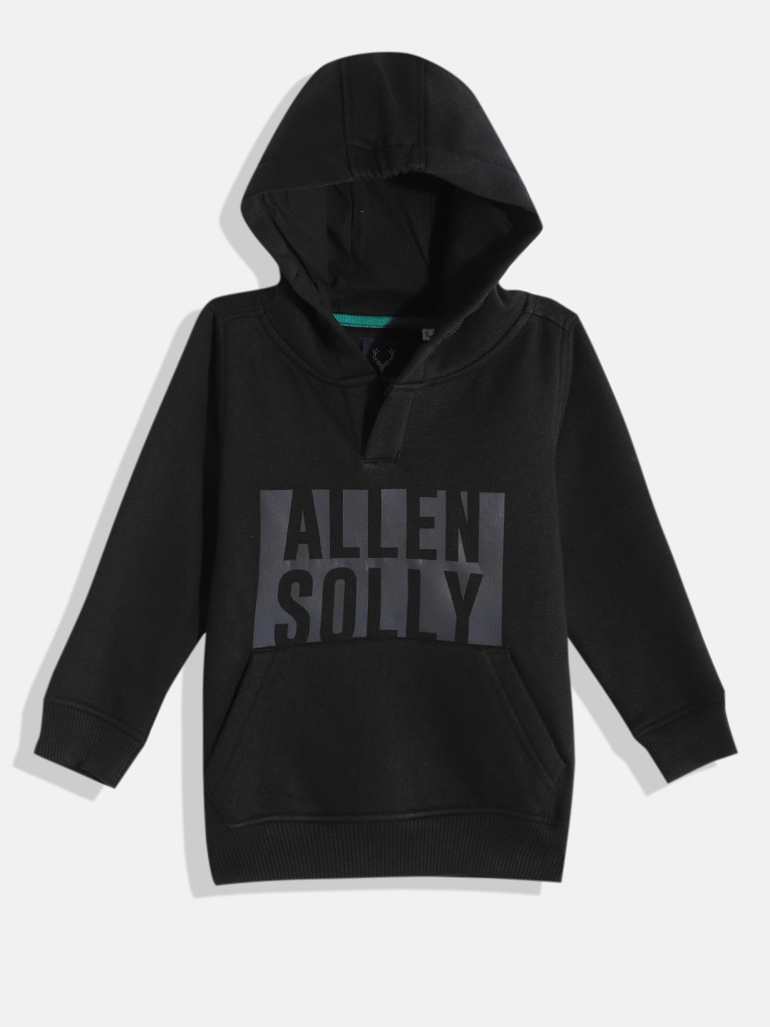 

Allen Solly Junior Boys Brand Logo Print Hooded Sweatshirt, Black