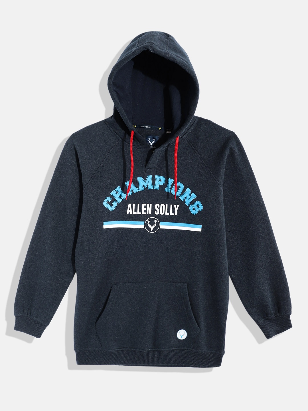

Allen Solly Junior Boys Typography Print Hooded Sweatshirt, Blue