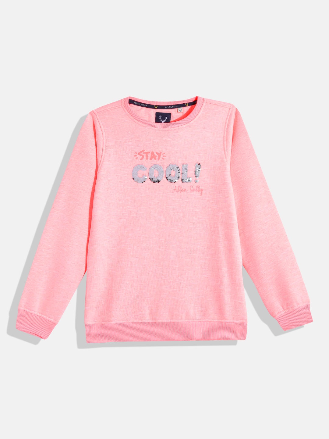 

Allen Solly Junior Girls Pink Sequinned Sweatshirt