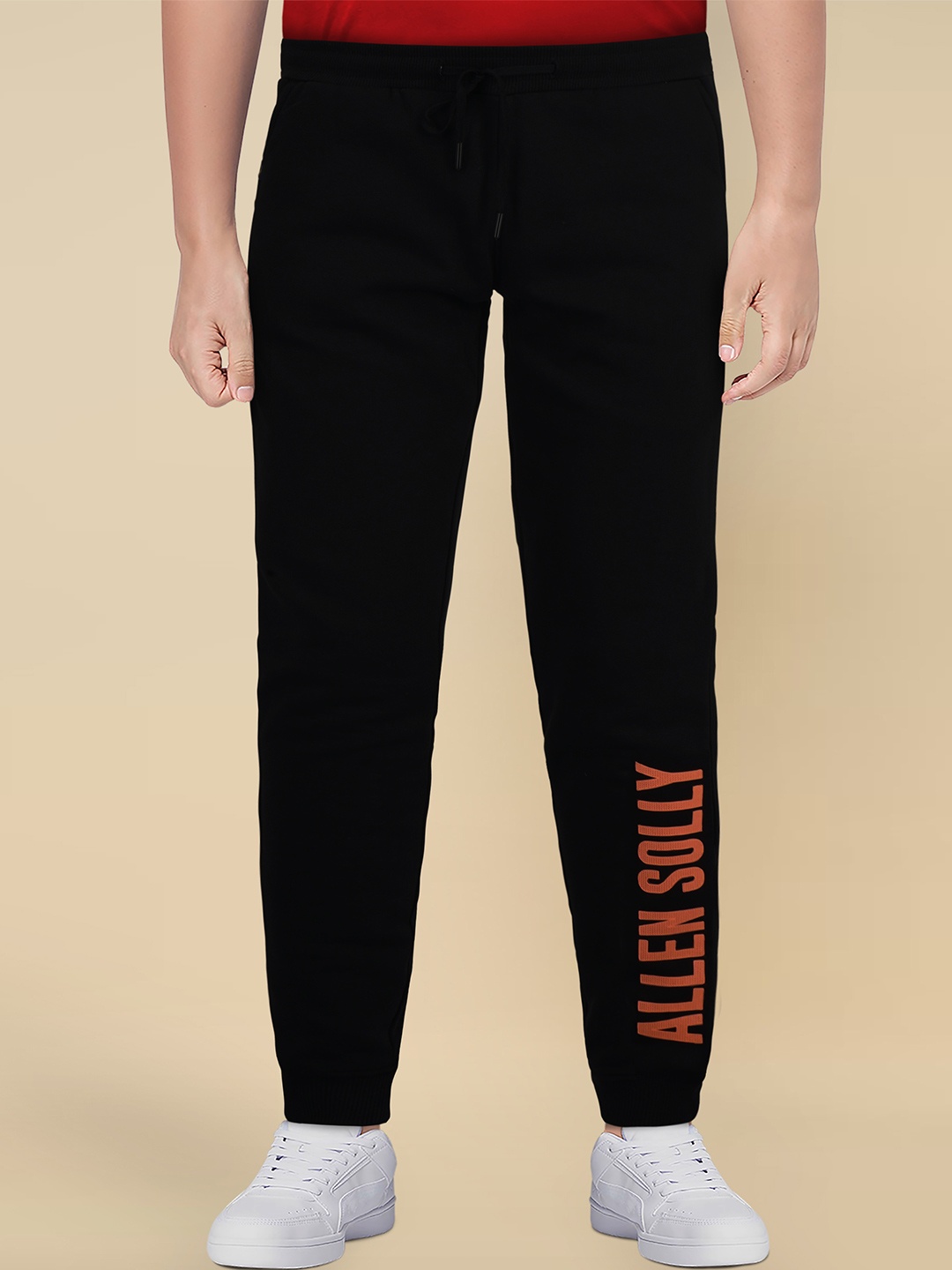 

Allen Solly Junior Boys Brand Logo Printed Joggers, Black