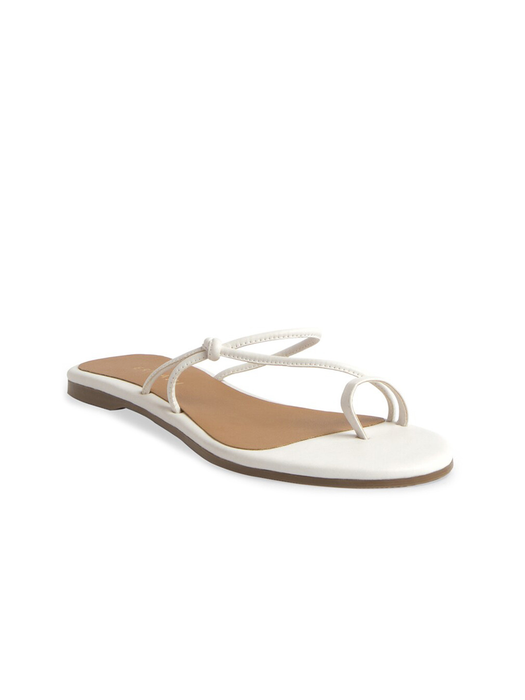 

ERIDANI Women White One Toe Flats