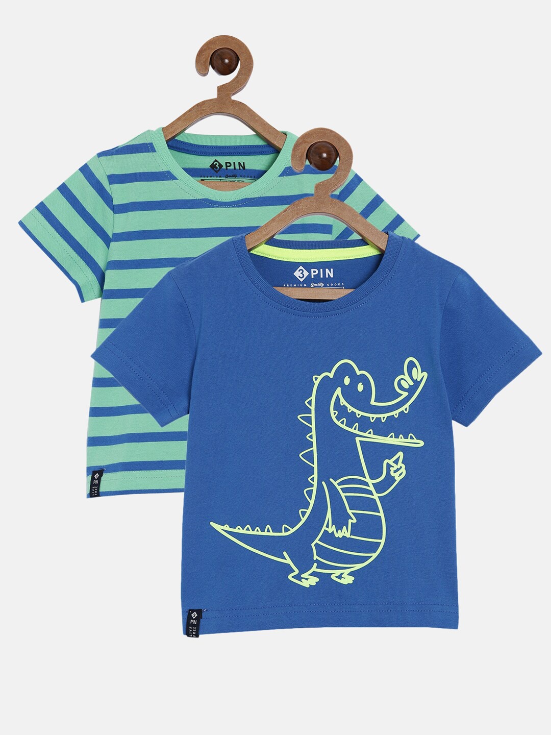 

3PIN Boys Blue 2 Printed Applique T-shirt