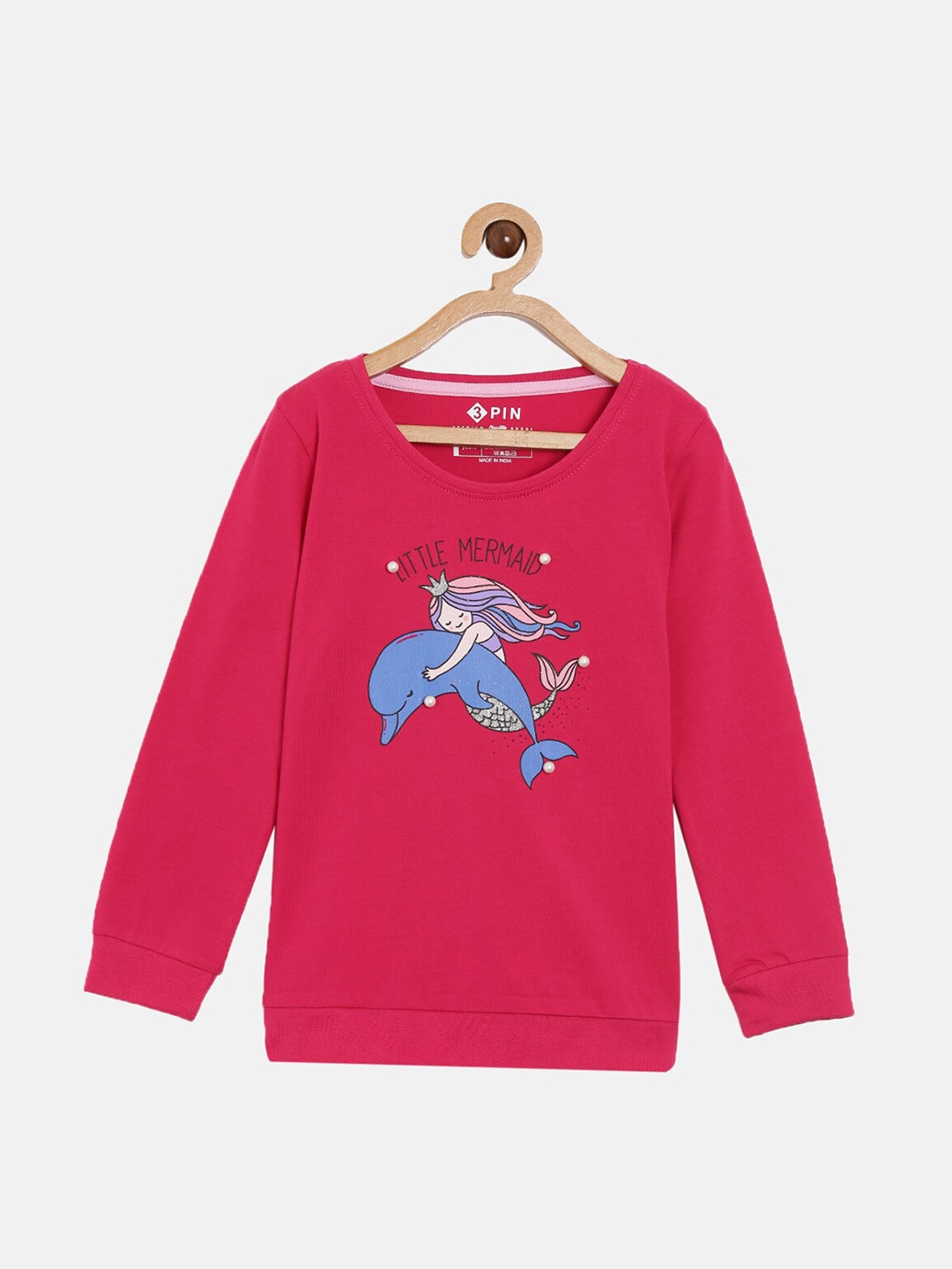 

3PIN Girls Fuchsia Printed T-shirt