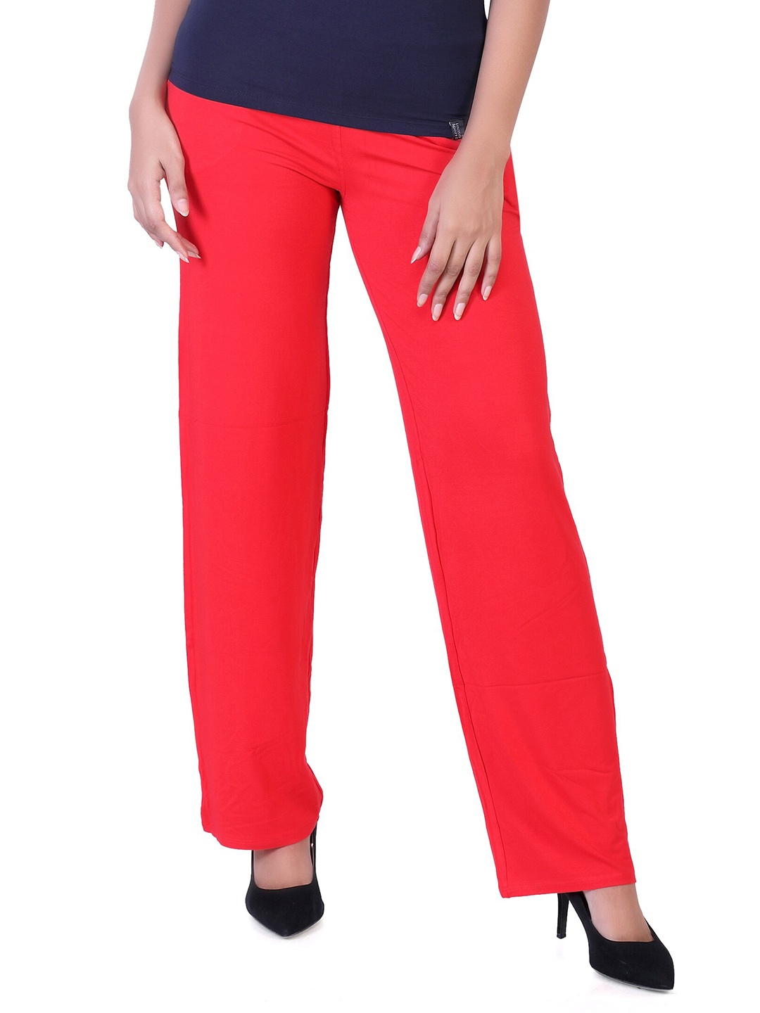

LAASA SPORTS Women Red Knitted Palazzos