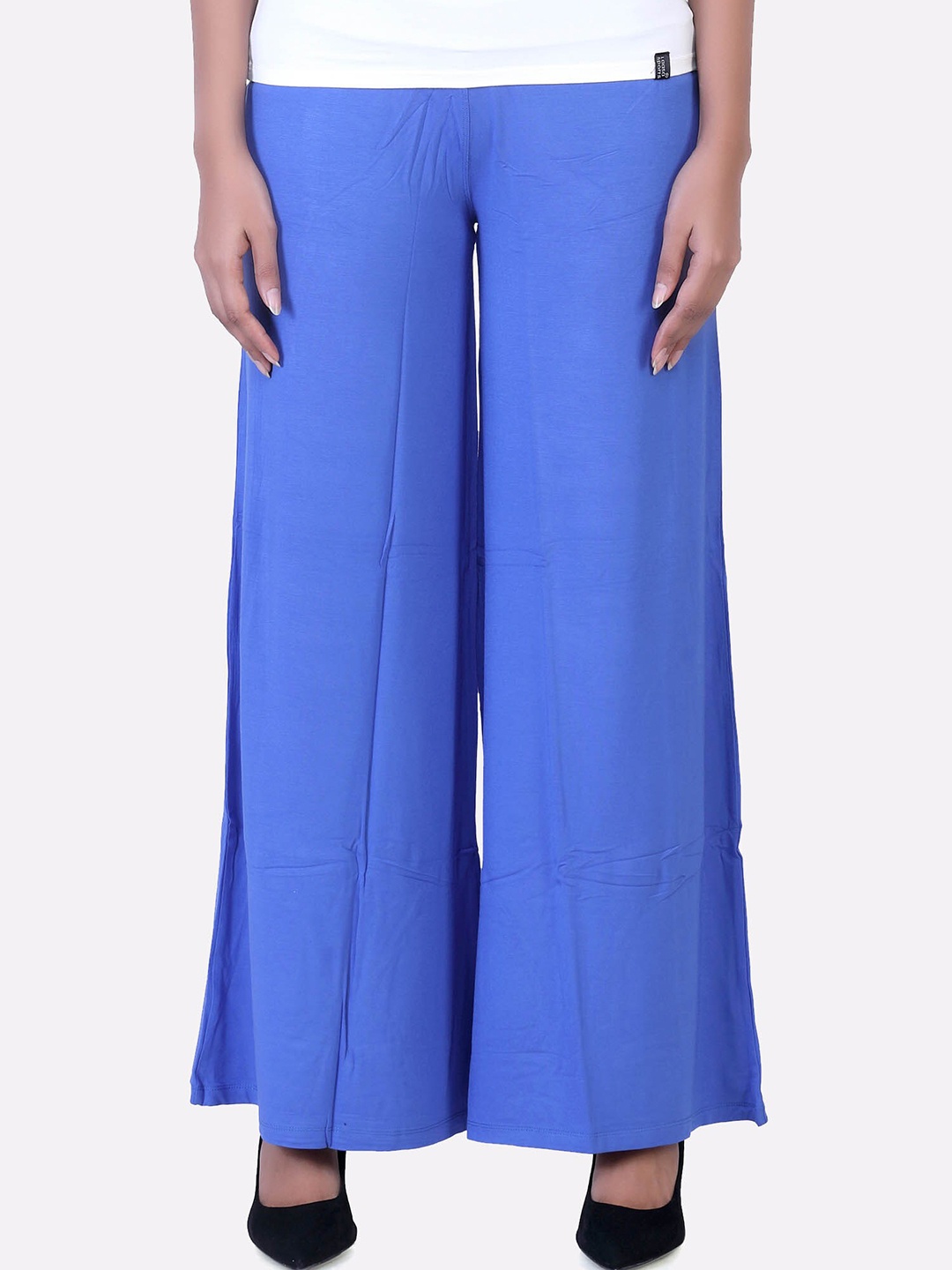 

LAASA SPORTS Women Blue Knitted Palazzos