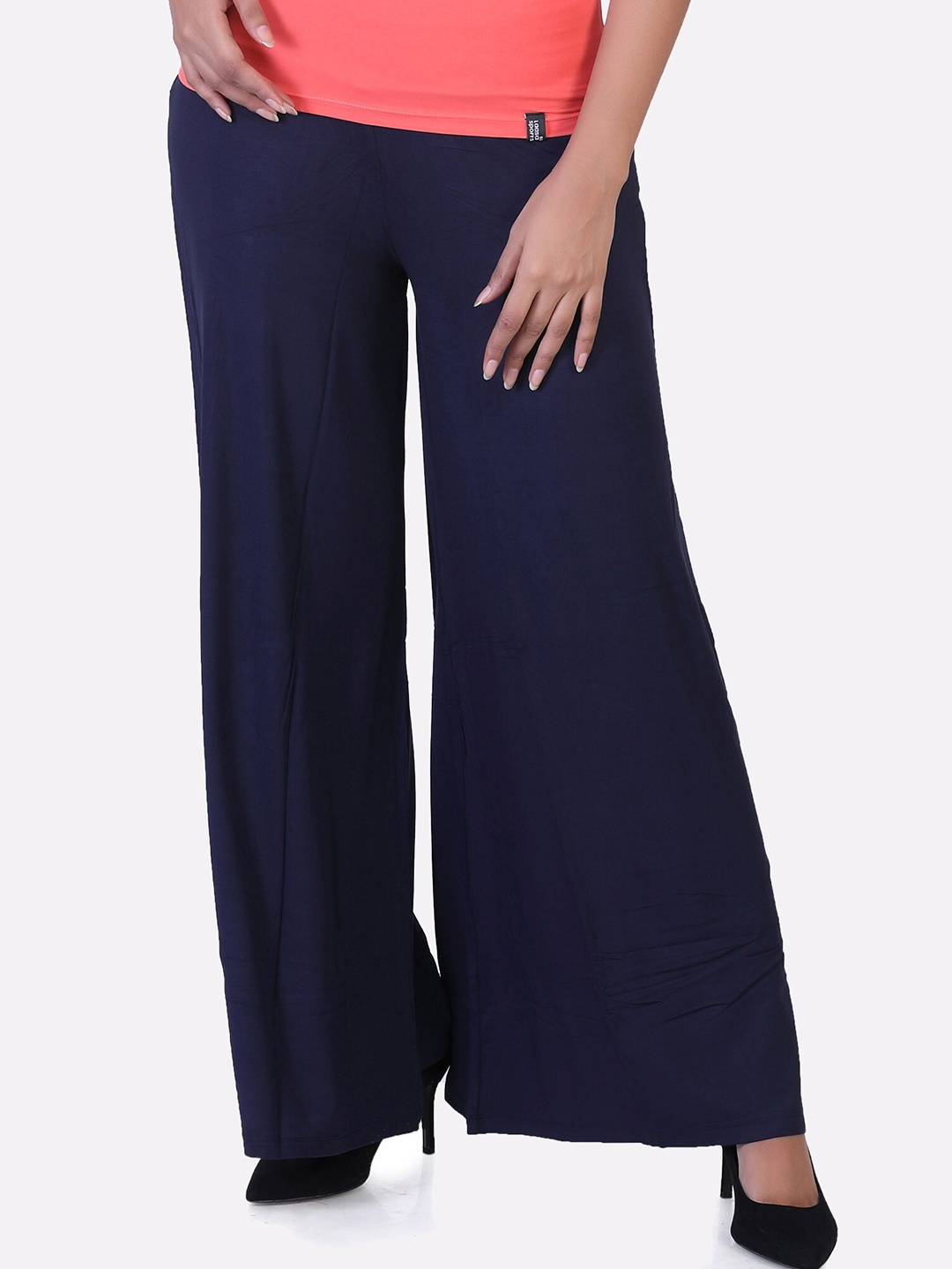 

LAASA SPORTS Women Navy Blue Knitted Palazzos