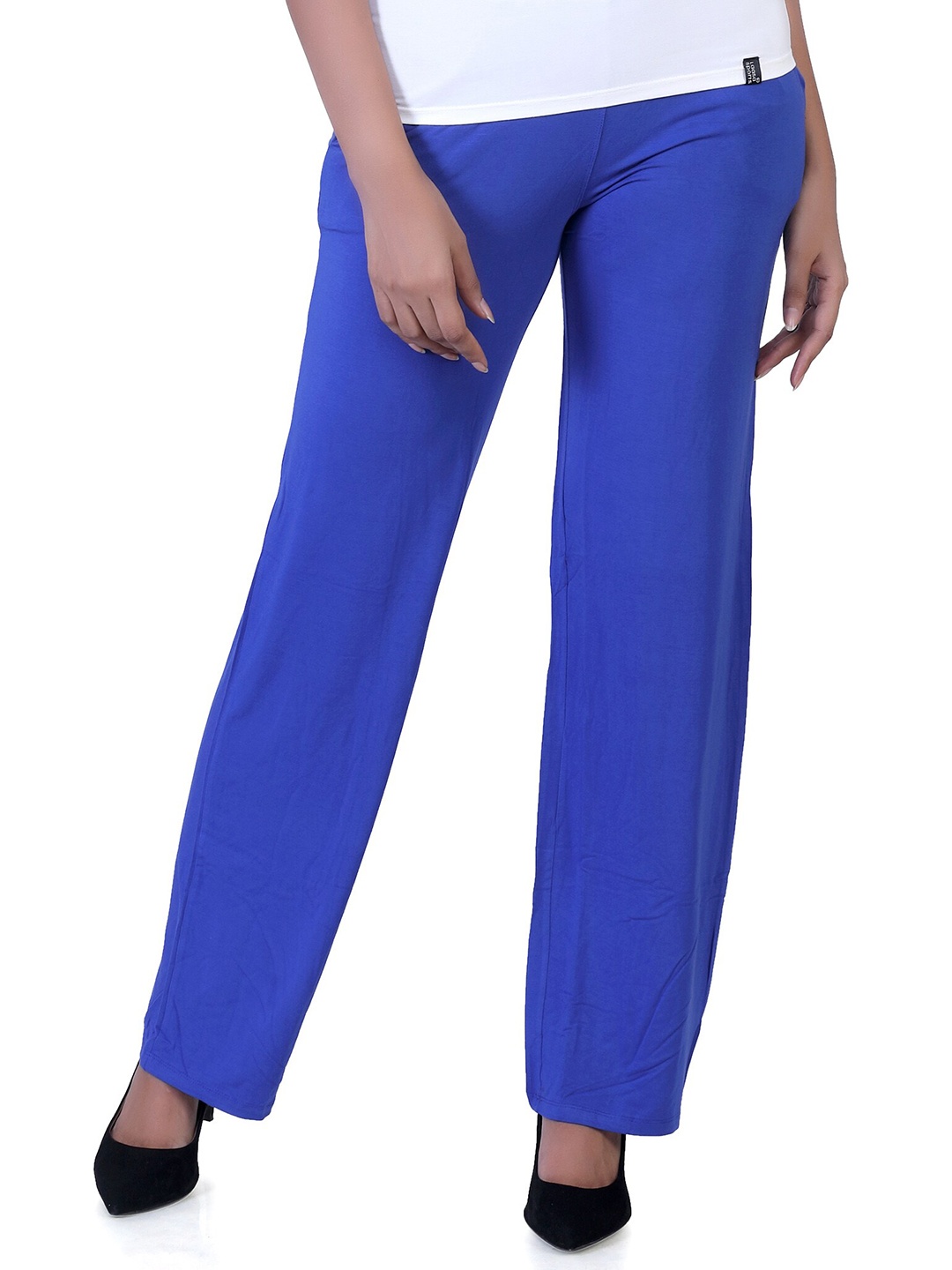 

LAASA SPORTS Women Blue Knitted Palazzos