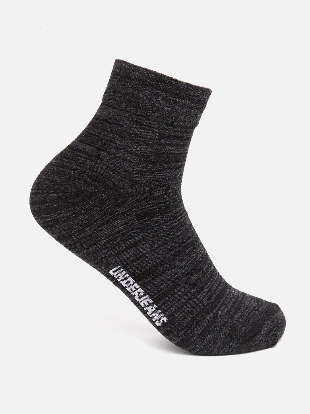 

Underjeans by Spykar Men Ankle Length (Non Terry) Socks, Black