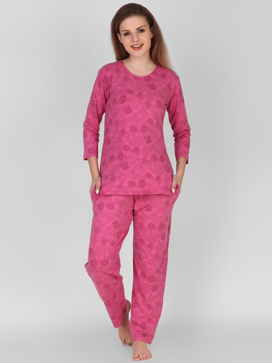 

Keepfit Women Pink Printed Night suit